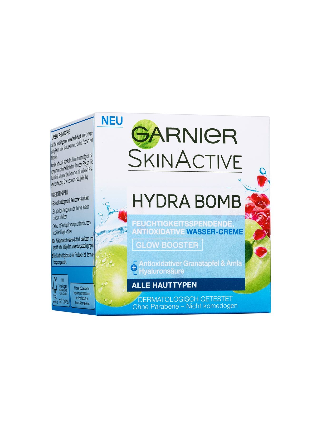 Antioxidative-Wasser-Creme-Hydra-Bomb-50ml-Verpackung-Vorderseite-Garnier-Deutschland-gr